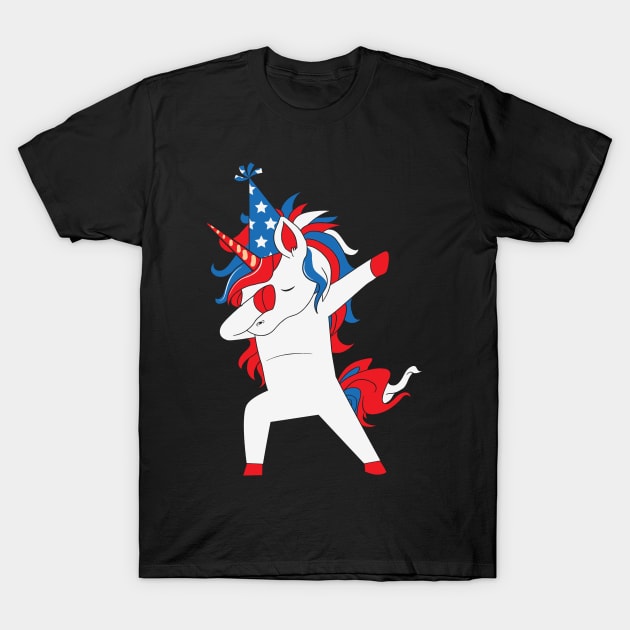 Dabbing Uncle Sam T Shirt 4th of July T-Shirt by ssflower